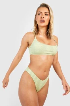 Gerippter Rundhals- Bikini -Stil Formen Verkäufe gzz39218 green20olive xl 2