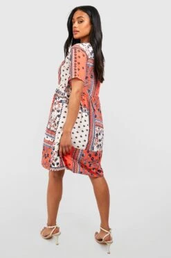 Smokkleid Mit Paisley-Print 7 Smokkleid Mit Paisley-Print -Stil Formen Verkäufe gzz39665 orange xl 1