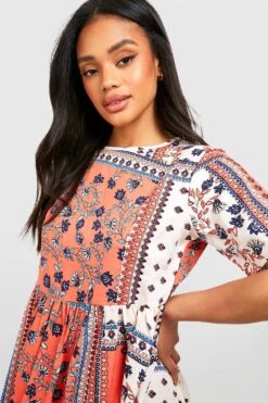 Smokkleid Mit Paisley-Print 9 Smokkleid Mit Paisley-Print -Stil Formen Verkäufe gzz39665 orange xl 3