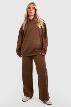 Plus Recycelter Basic Oversize Hoodie -Stil Formen Verkäufe gzz39760 chocolate xl 2