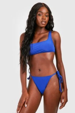 Gerippte Bikinihose Mit Seitlicher Bindung -Stil Formen Verkäufe gzz41138 cobalt xl 2