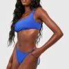 Geripptes Rundhals-Bikinioberteil -Stil Formen Verkäufe gzz41141 cobalt xl