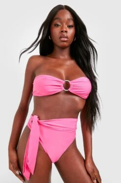 Bandeau-Bikinioberteil Mit O-Ring -Stil Formen Verkäufe gzz41187 fuchsia xl 2