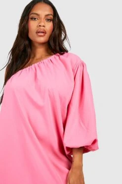 Plus Einärmliges Gewebtes Kleid -Stil Formen Verkäufe gzz41332 pink xl 3