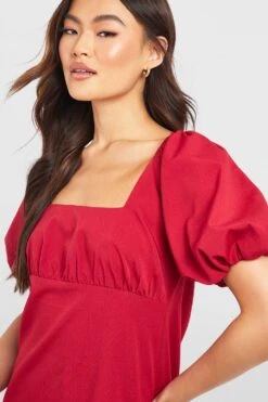 Minikleid Mit Puffärmeln -Stil Formen Verkäufe gzz41696 red xl 3