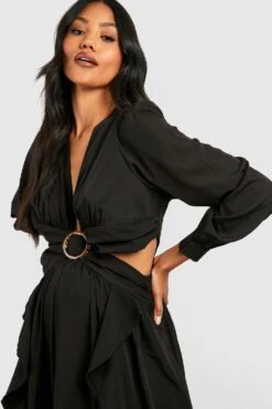 Umstandsmode Cut-Out Maxikleid -Stil Formen Verkäufe gzz42533 black xl 3