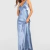 Brautjungfern Satin-Slipkleid Mit Tiefem Ausschnitt 1 Brautjungfern Satin-Slipkleid Mit Tiefem Ausschnitt -Stil Formen Verkäufe gzz42640 blue xl