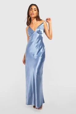 Brautjungfern Satin-Slipkleid Mit Tiefem Ausschnitt 8 Brautjungfern Satin-Slipkleid Mit Tiefem Ausschnitt -Stil Formen Verkäufe gzz42640 blue xl 2