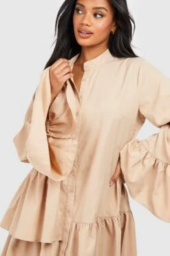 Smok-Kleid Mit Rüschen-Detail -Stil Formen Verkäufe gzz42648 stone xl 3