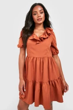 Rüschen-Smokkleid -Stil Formen Verkäufe gzz42649 tan xl 2