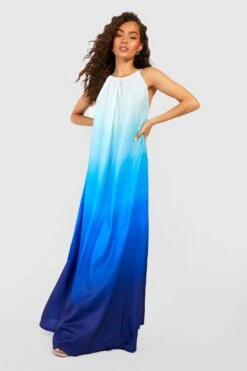 Maxikleid Mit Farbverlauf-Print -Stil Formen Verkäufe gzz42662 blue xl 2