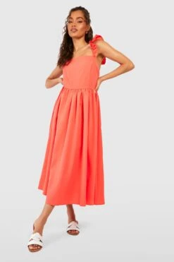 Midi-Smokkleid Mit Rüschen -Stil Formen Verkäufe gzz42673 red xl 2