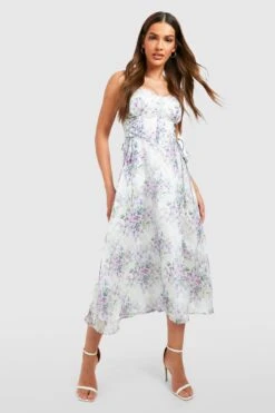 Chiffon-Midikleid Mit Print -Stil Formen Verkäufe gzz42698 multi xl 2