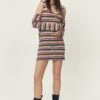 Geripptes Minikleid Mit Streifen 1 Geripptes Minikleid Mit Streifen -Stil Formen Verkäufe gzz43777 multi xl