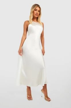 Neckholder Satin-Slipkleid Mit Schnür-Detail -Stil Formen Verkäufe gzz43792 champagne xl 2