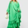 Plus Smock-Maxikleid Mit Rüschen-Detail 2 Plus Smock-Maxikleid Mit Rüschen-Detail -Stil Formen Verkäufe gzz44045 green xl