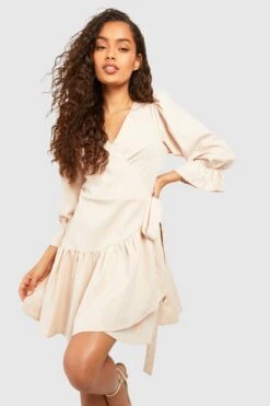 Wickelkleid Mit Rüschen-Saum -Stil Formen Verkäufe gzz44111 stone xl 2