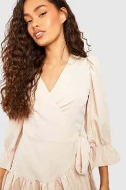 Wickelkleid Mit Rüschen-Saum -Stil Formen Verkäufe gzz44111 stone xl 3