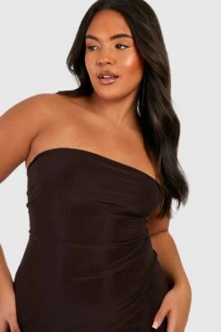 Plus Bandeau-Maxikleid 9 Plus Bandeau-Maxikleid -Stil Formen Verkäufe gzz44217 chocolate xl 3