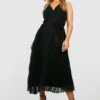 Plus Wickel-Skaterkleid Aus Chiffon -Stil Formen Verkäufe gzz44221 black xl