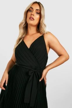 Plus Wickel-Skaterkleid Aus Chiffon -Stil Formen Verkäufe gzz44221 black xl 3