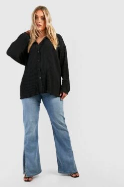 Plus Oversize Plissee-Hemd -Stil Formen Verkäufe gzz44248 black xl 2