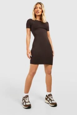 Kurzärmliges Basic Minikleid