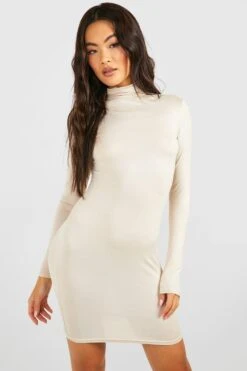 Basic Rollkragen-Minikleid -Stil Formen Verkäufe gzz45791 stone xl 2