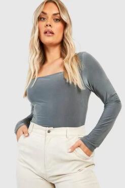 Plus Body Mit Geradem Ausschnitt 8 Plus Body Mit Geradem Ausschnitt -Stil Formen Verkäufe gzz45802 slate xl 2