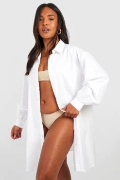 Plus Baumwoll Strandhemd