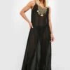 Strand-Maxikleid Mit Perlen-Saum -Stil Formen Verkäufe gzz46328 black xl