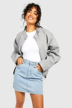 Disco-Jeansrock Mit Hohem Bund 8 Disco-Jeansrock Mit Hohem Bund -Stil Formen Verkäufe gzz46442 light20wash xl 2