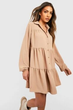 Gestuftes Hemd-Kleid