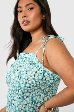 Plus Swing-Kleid Mit Sonnenblumen-Print -Stil Formen Verkäufe gzz46830 blue xl 3