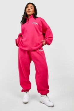 Plus Oversize Dsgn Studio Sweatshirt Mit Halbem Reißverschluss