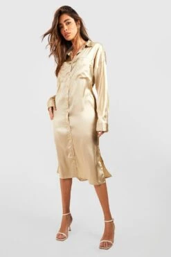 Oversize Utility Midi-Hemdkleid -Stil Formen Verkäufe gzz47967 stone xl 2