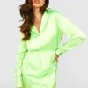 Das Satin-Minikleid -Stil Formen Verkäufe gzz48125 lime xl