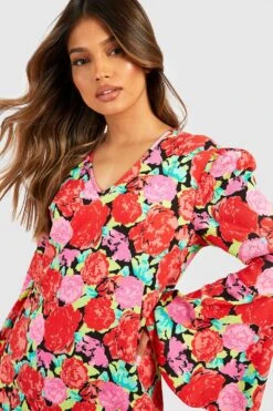 Das Gemusterte Maxikleid -Stil Formen Verkäufe gzz48134 red xl 3