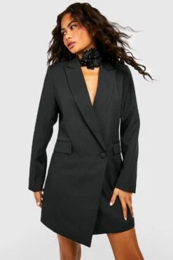 Asymmetrisches Wickel-Blazerkleid -Stil Formen Verkäufe gzz48626 black xl 2