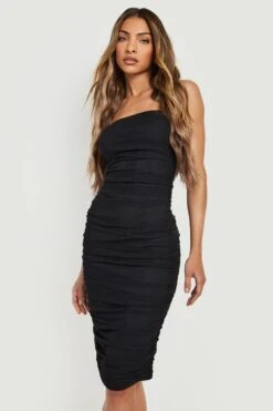 Bandeau Bodycon-Midikleid Aus Mesh 9 Bandeau Bodycon-Midikleid Aus Mesh -Stil Formen Verkäufe gzz48721 black xl 3