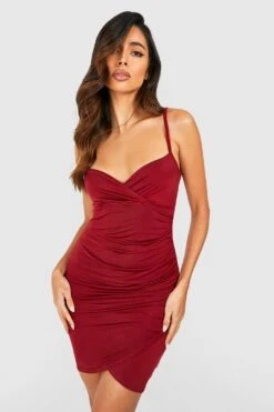 Bodycon-Kleid Mit Wickel-Detail