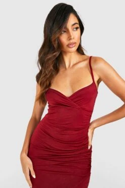 Bodycon-Kleid Mit Wickel-Detail -Stil Formen Verkäufe gzz48727 berry xl 3