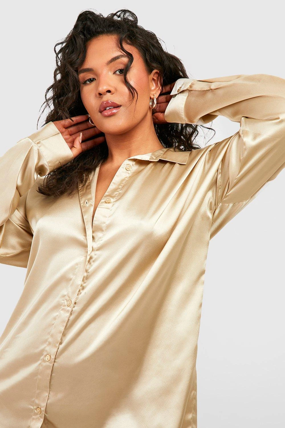 Plus Satin-Hemdkleid 6 Plus Satin-Hemdkleid – Bild 4