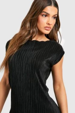 Ärmelloses Plissee T-Shirt-Kleid -Stil Formen Verkäufe gzz49373 black xl 3