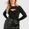 Plus Oberteil Mit Gerafftem Detail Und Keyhole-Ausschnitt 2 Plus Oberteil Mit Gerafftem Detail Und Keyhole-Ausschnitt -Stil Formen Verkäufe gzz49467 black xl