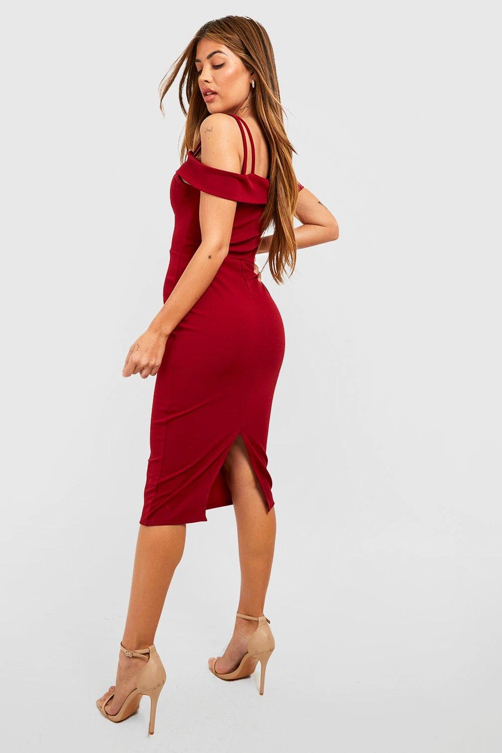 Schulterfreies Midikleid 4 Schulterfreies Midikleid – Bild 2