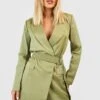 Blazerkleid Mit Gürtel Und D-Ring -Stil Formen Verkäufe gzz50480 khaki xl