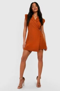 Ärmelloses Jersey Wickel-Blazerkleid Aus Crepestoff -Stil Formen Verkäufe gzz50481 spice xl 2