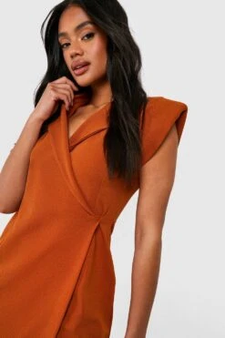 Ärmelloses Jersey Wickel-Blazerkleid Aus Crepestoff -Stil Formen Verkäufe gzz50481 spice xl 3