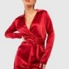 Wickel-Kleid Aus Satin -Stil Formen Verkäufe gzz50771 berry xl